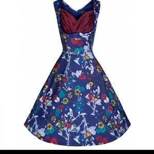 Lindy Bop Navy blue floral dress